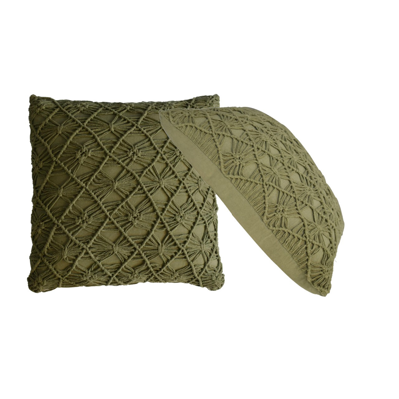 Maura Sage Green Woven Cushion Cover Set of 2