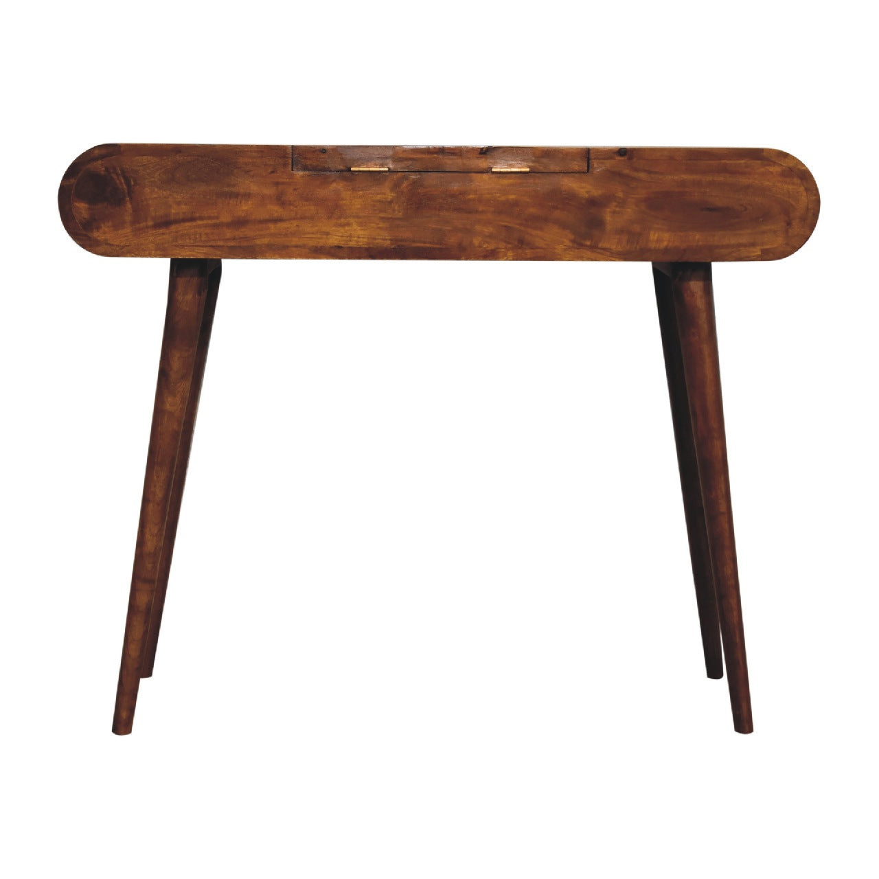 Chestnut Mango Wood Dressing Table with Integrated Full Mirror