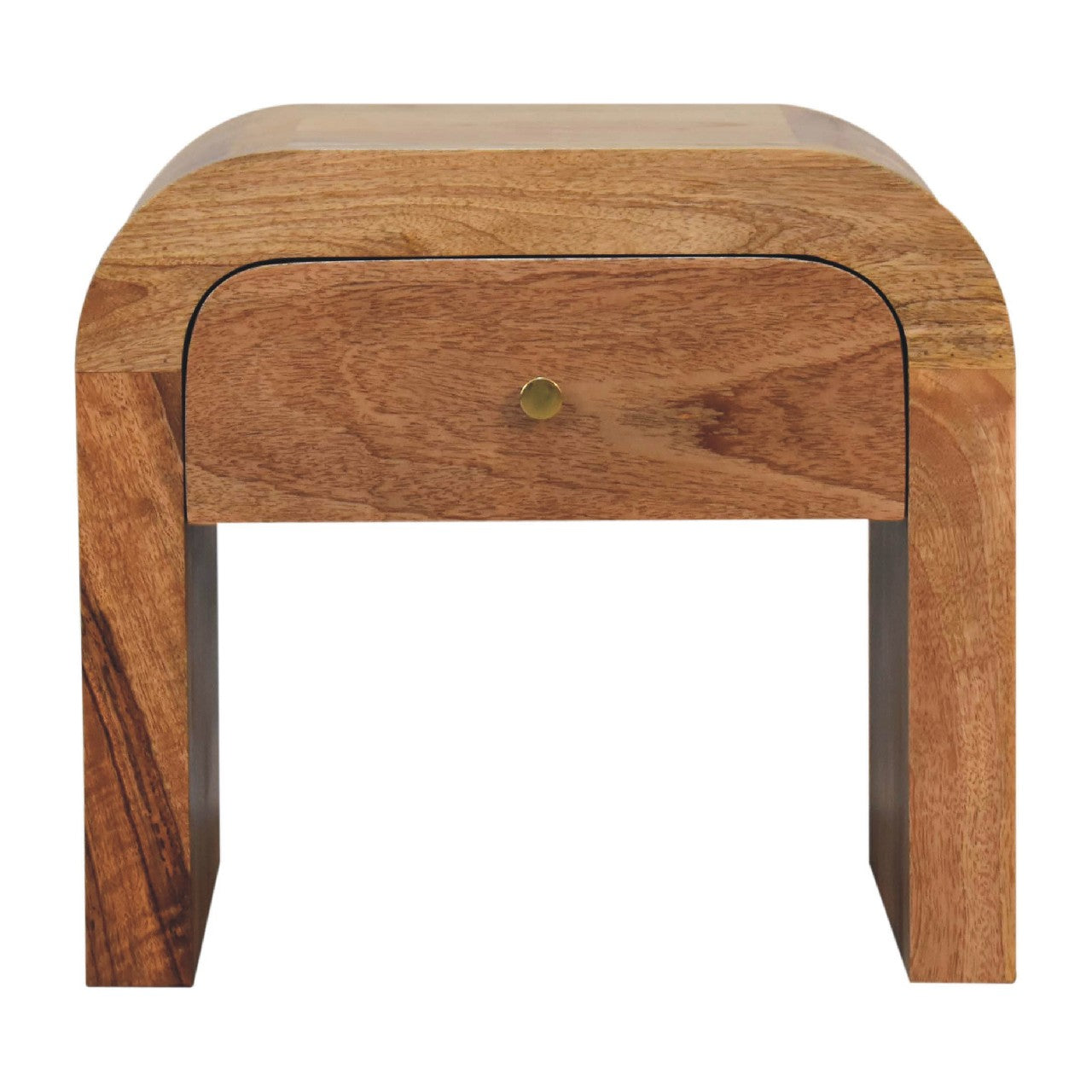Darcy Low Open Shelf Solid Mango Wood Bedside Table Natural