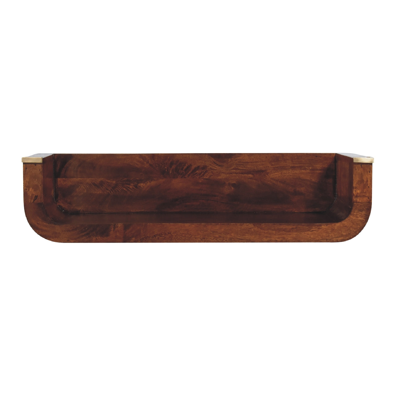 Indira Floating Chestnut Console Wall Shelf Solid Mango Wood