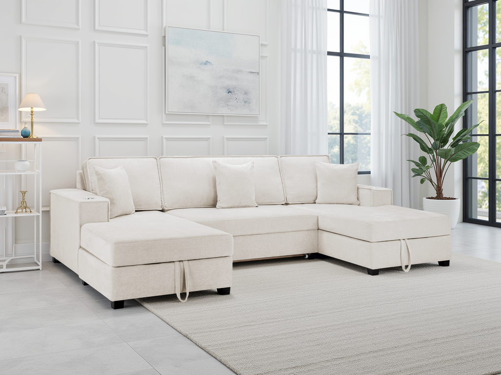 Milan Sofabed Beige Universal Corner
