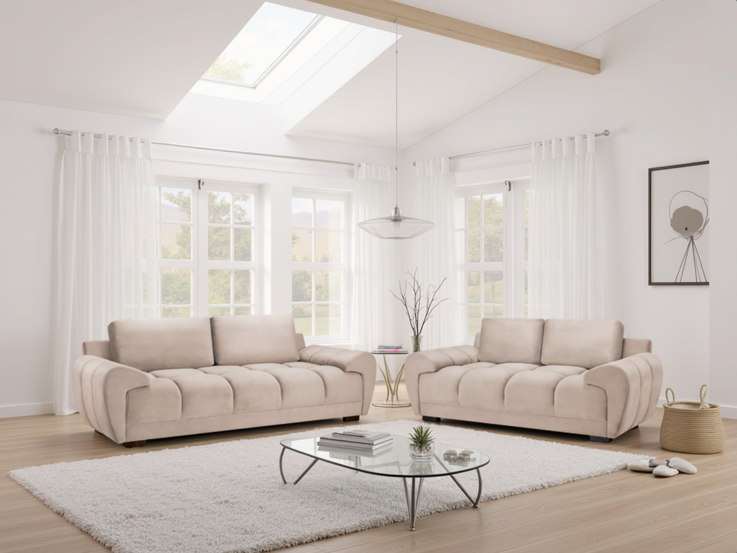Azzuro Sofa Mocha 3+2 Set