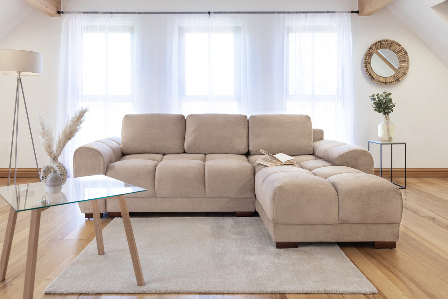 Azzuro Sofabed Mocha Universal Corner