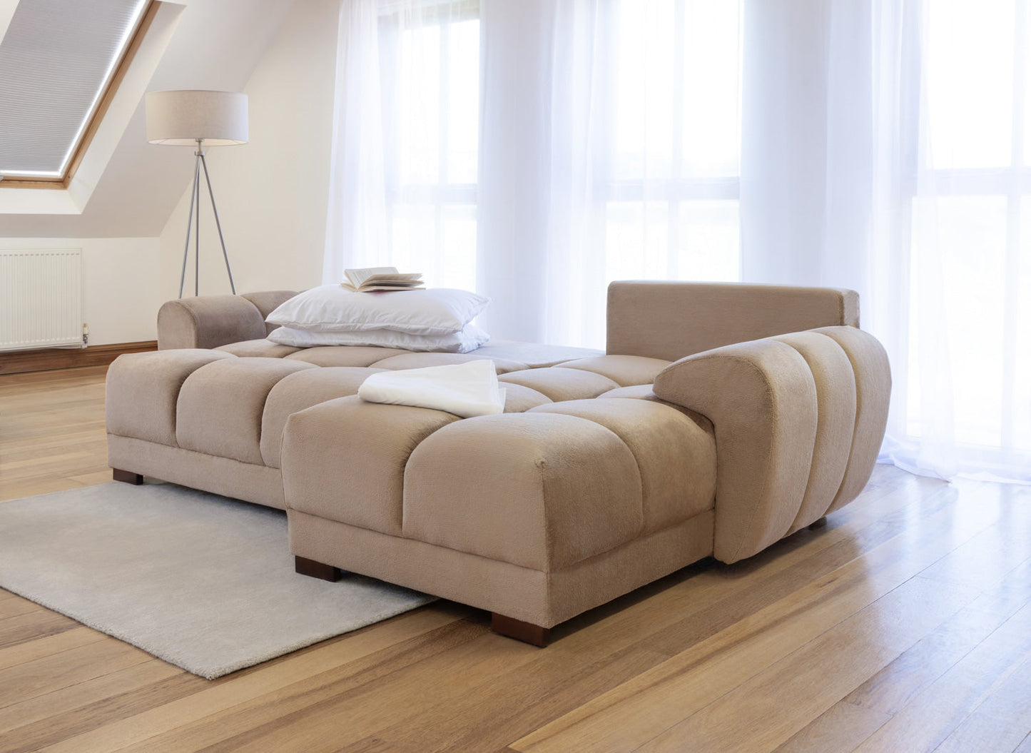 Azzuro Sofabed Mocha Universal Corner