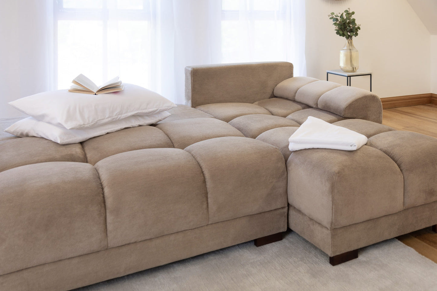 Azzuro Sofabed Mocha Universal Corner