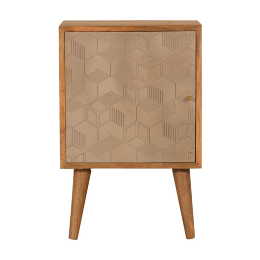 Acadia Open Shelf Solid Mango Wood Bedside Table Natural