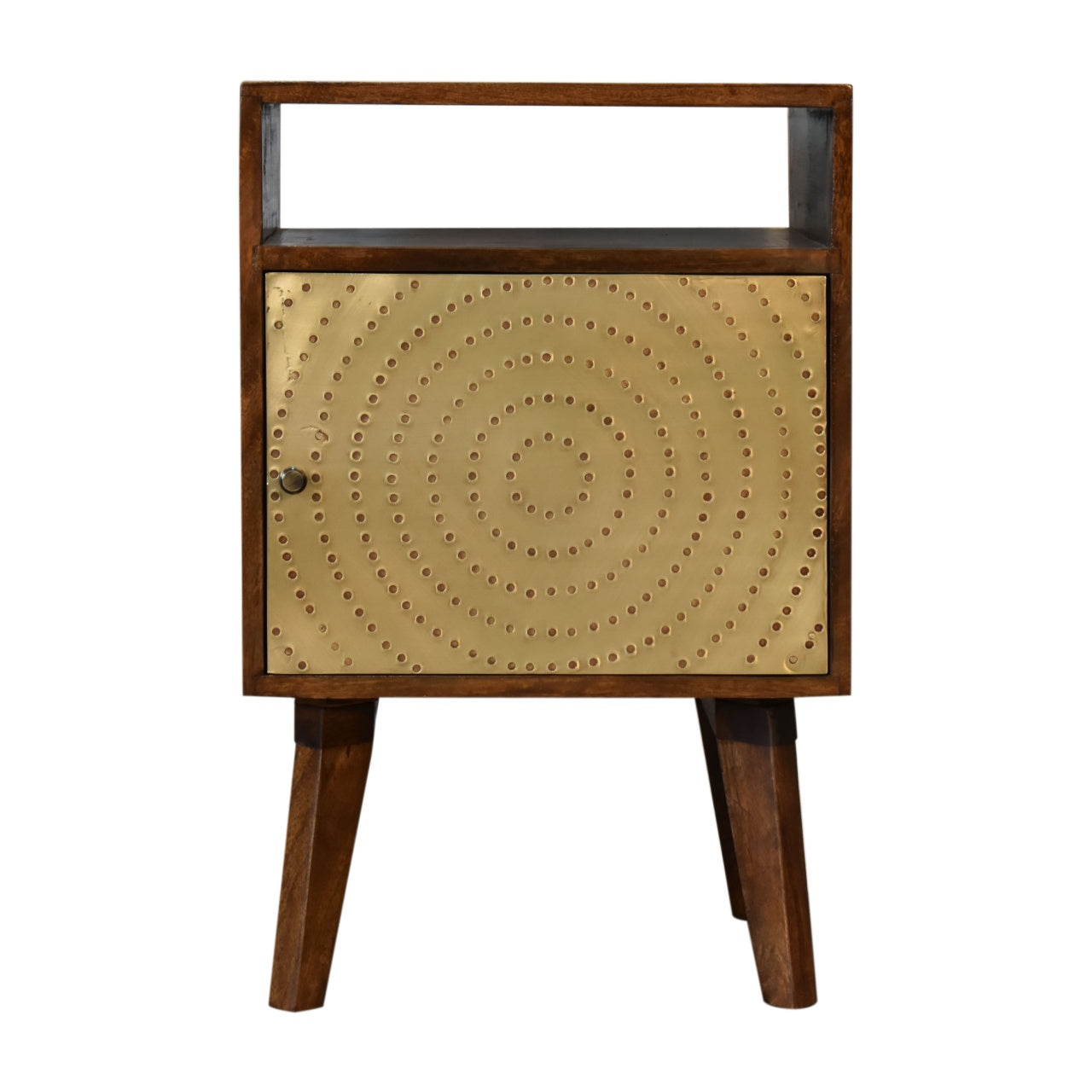 Zen Minimalist Open Solid Mango Wood Bedside Table Natural