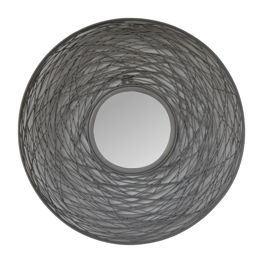 Nested Round Solid Wood Wall Mirror Natural Frame