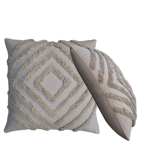 Tacy Grey Cushion Cover Set of 2