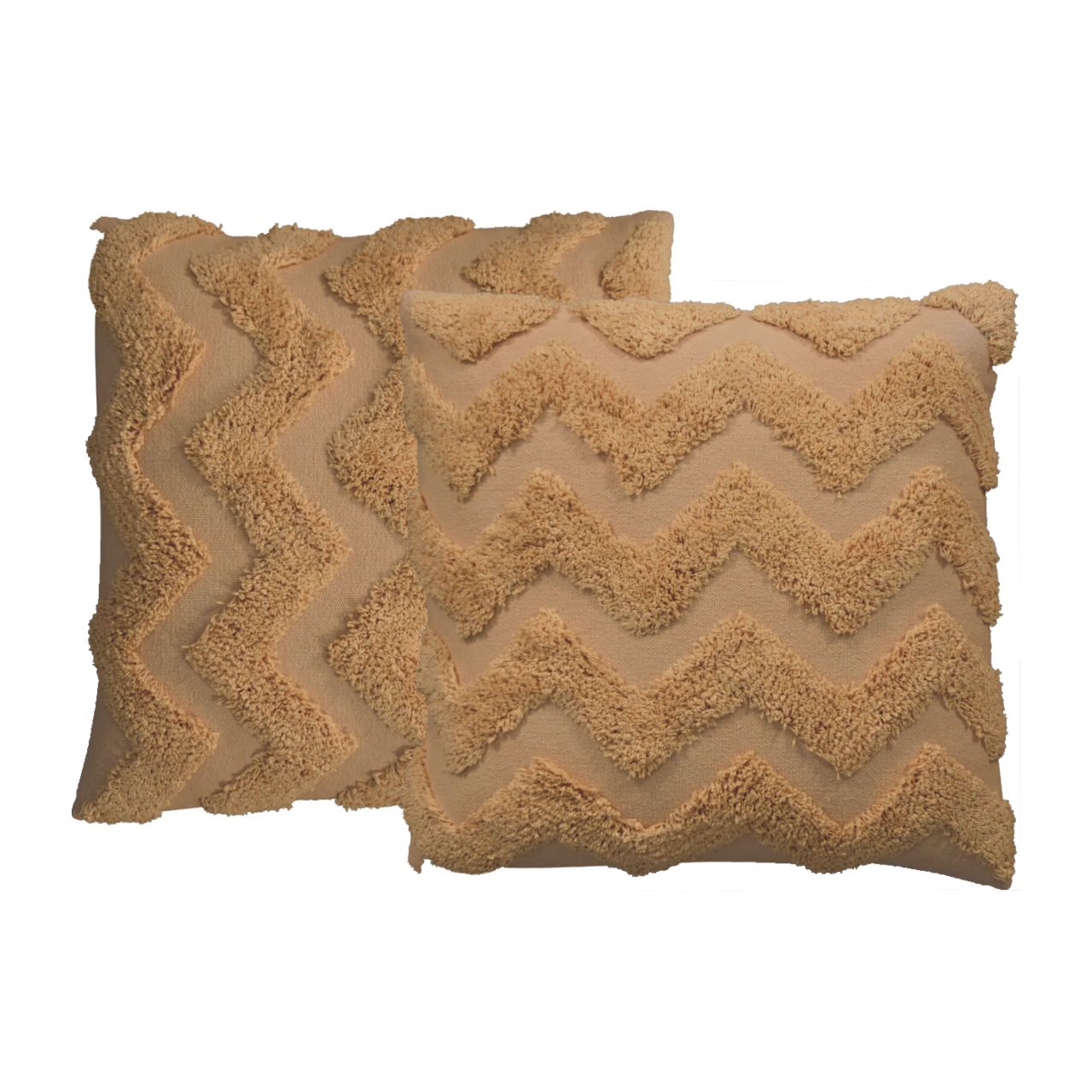 Mustard Zig-Zag Woven Cushion Cover Set of 2