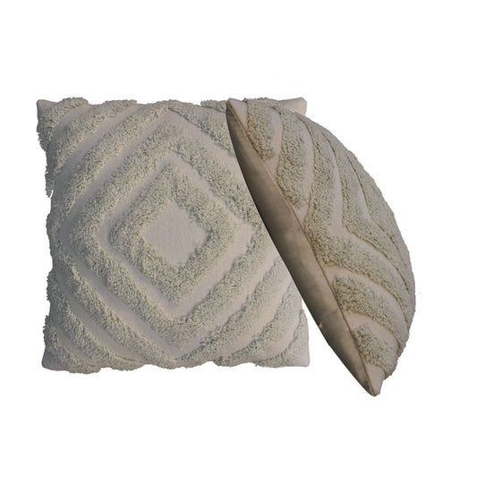 Sage Green Diamond Weave Cushion Cover Set of 2