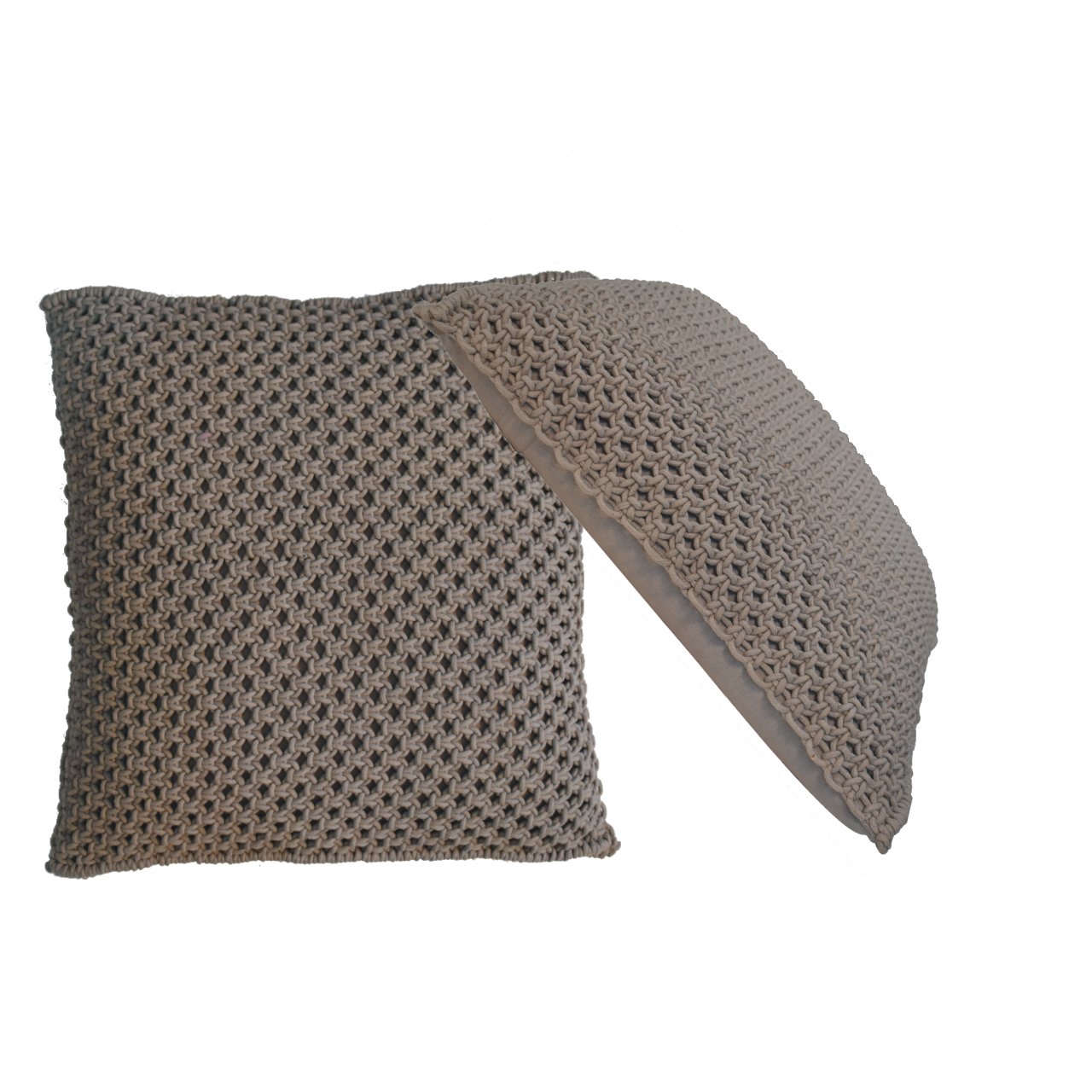 Myra Woven Grey Cushion Cover Set of 2 Cotton