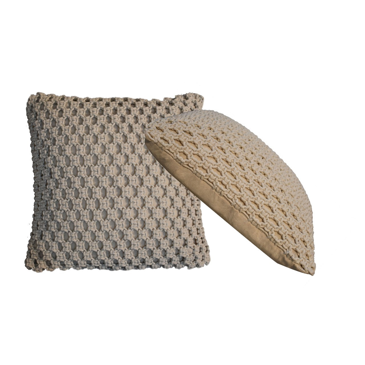Myra Woven Natural White Cushion Cover Set of 2 Cotton