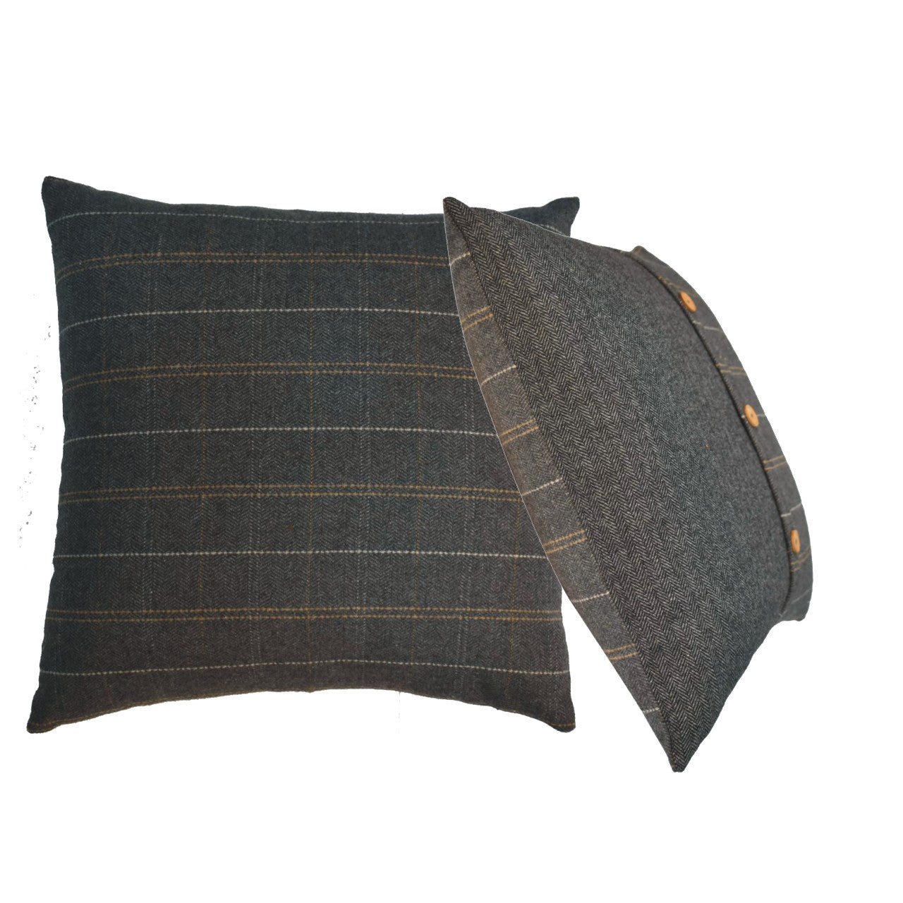 Quinn Pewter Grey Velvet Cushion Cover Set of 2
