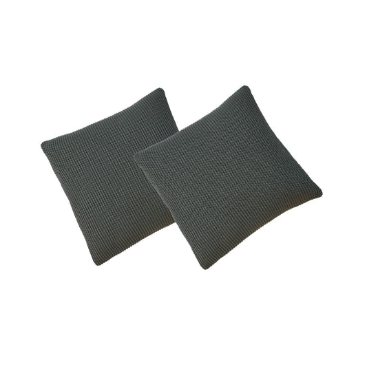 Forest Green Cotton Cushion Cover Set of 2 Natural Fabric