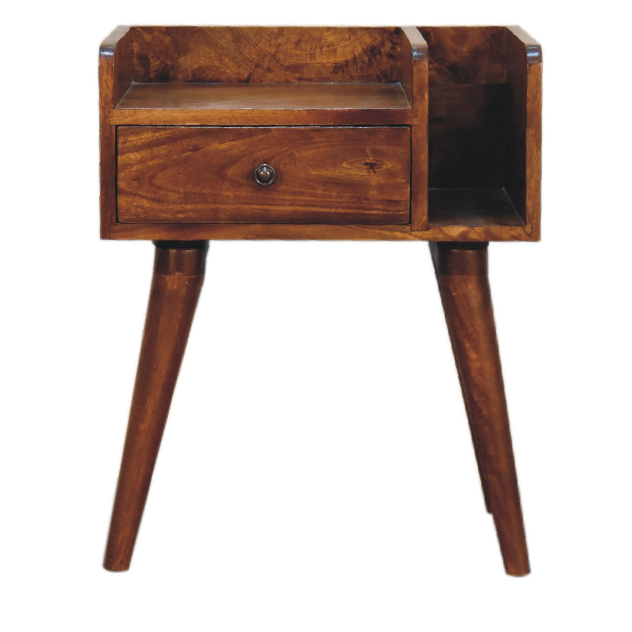 Chestnut Collective Open Shelf Solid Mango Wood Bedside