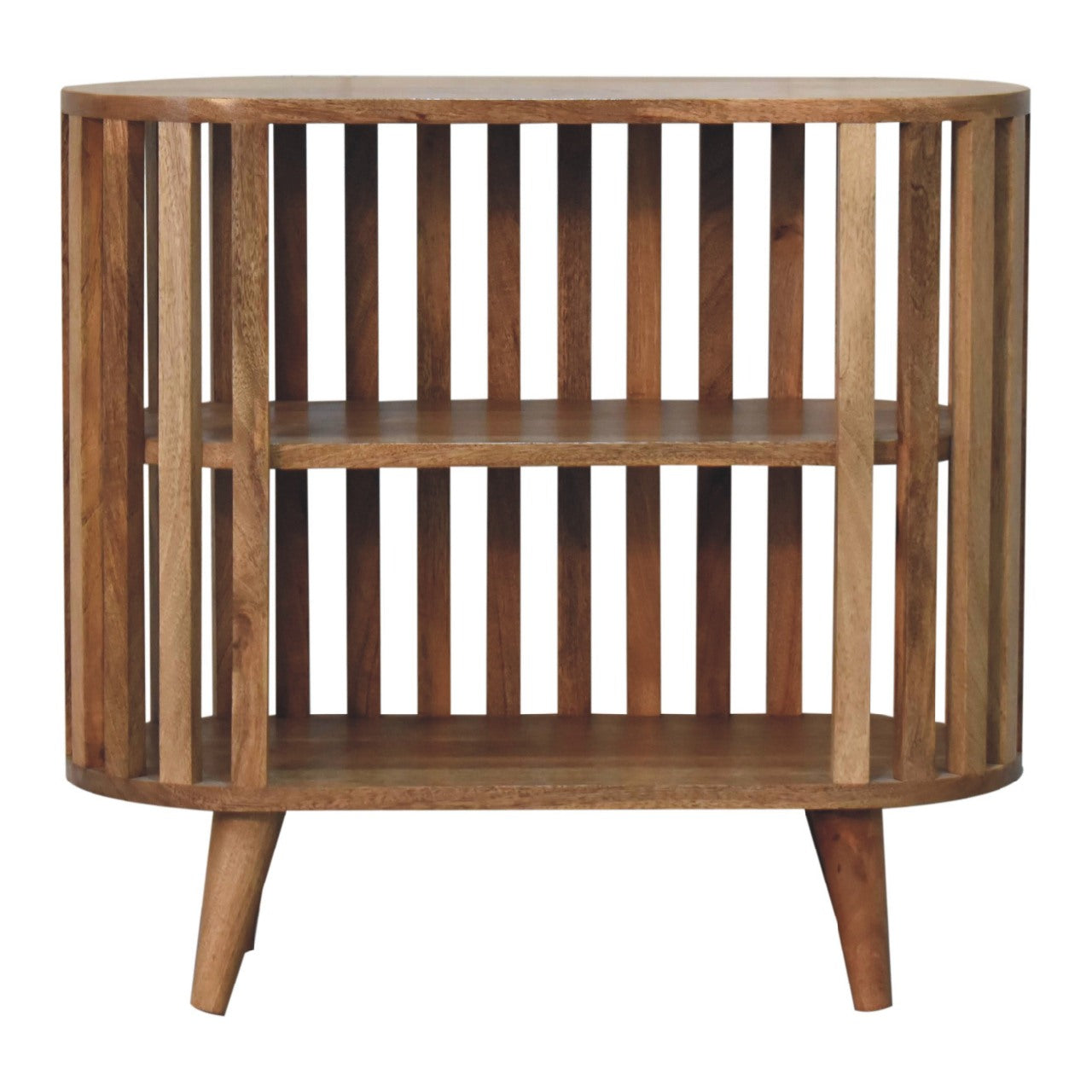 Ariella Open Shelf Storage Cabinet Solid Mango Wood Natural