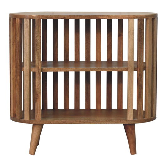 Ariella Open Shelf Storage Cabinet Solid Mango Wood Natural
