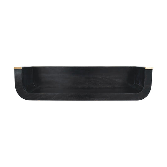 Indira Wall Mounted Floating Console Shelf Solid Mango Wood Natural