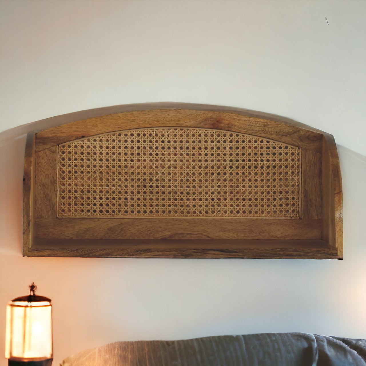 Larissa Open Wall Mounted Shelf Solid Mango Wood Natural
