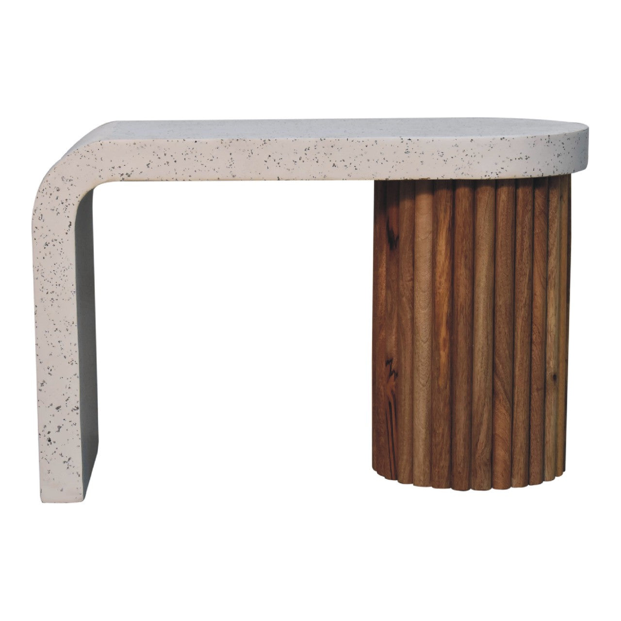 Terrazzo Top Solid Mango Wood Coffee Table Natural