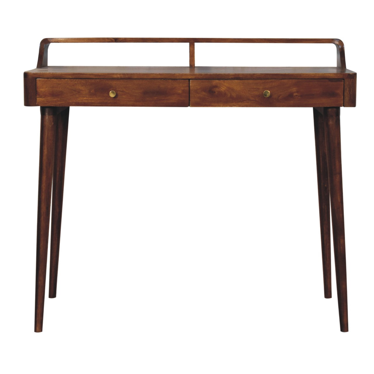 Deep Top Raised Chestnut Solid Mango Wood Console Table