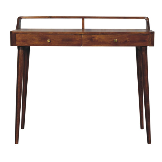 Deep Top Raised Chestnut Solid Mango Wood Console Table