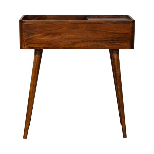 Open Top Chestnut Solid Mango Wood Hallway Console Table