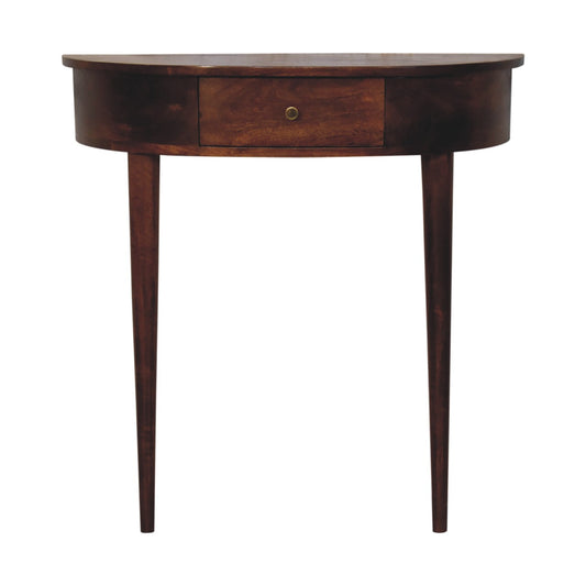Backless Wall Mounted Chestnut Solid Mango Wood Console Shelf