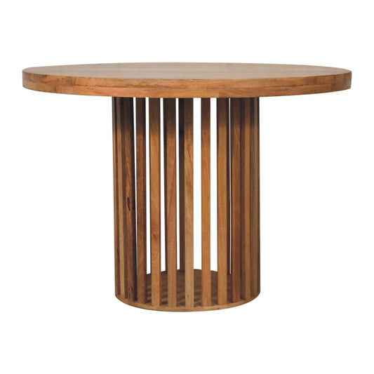 Ariella Round Solid Mango Wood Dining Table Seats 4 to 6