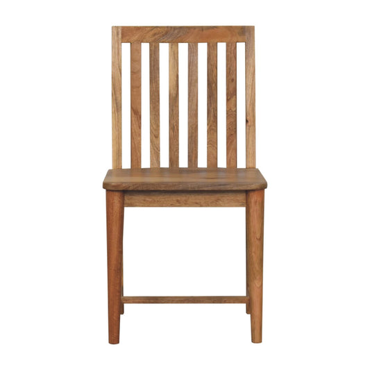 Ariella Slat Back Solid Mango Wood Dining Chair Natural Finish