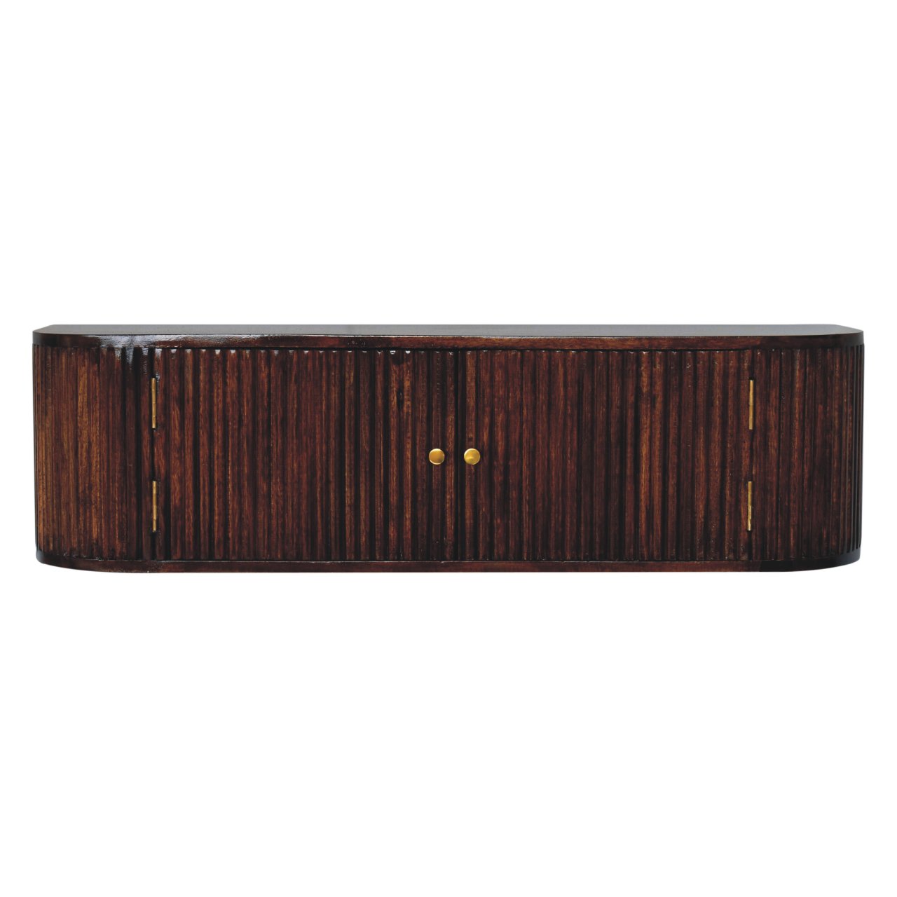 Chunky Wall Mounted Chestnut Solid Mango Wood Console Shelf
