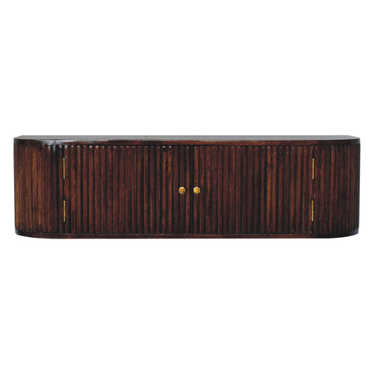 Chunky Wall Mounted Chestnut Solid Mango Wood Console Shelf
