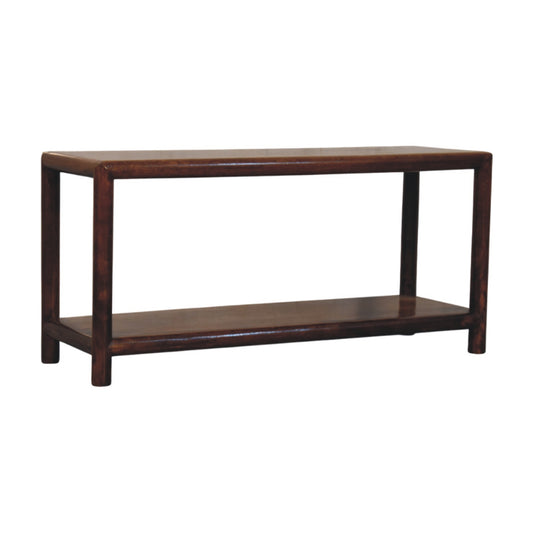 Regency Solid Mango Wood Hall Bench with Back Rest Natural