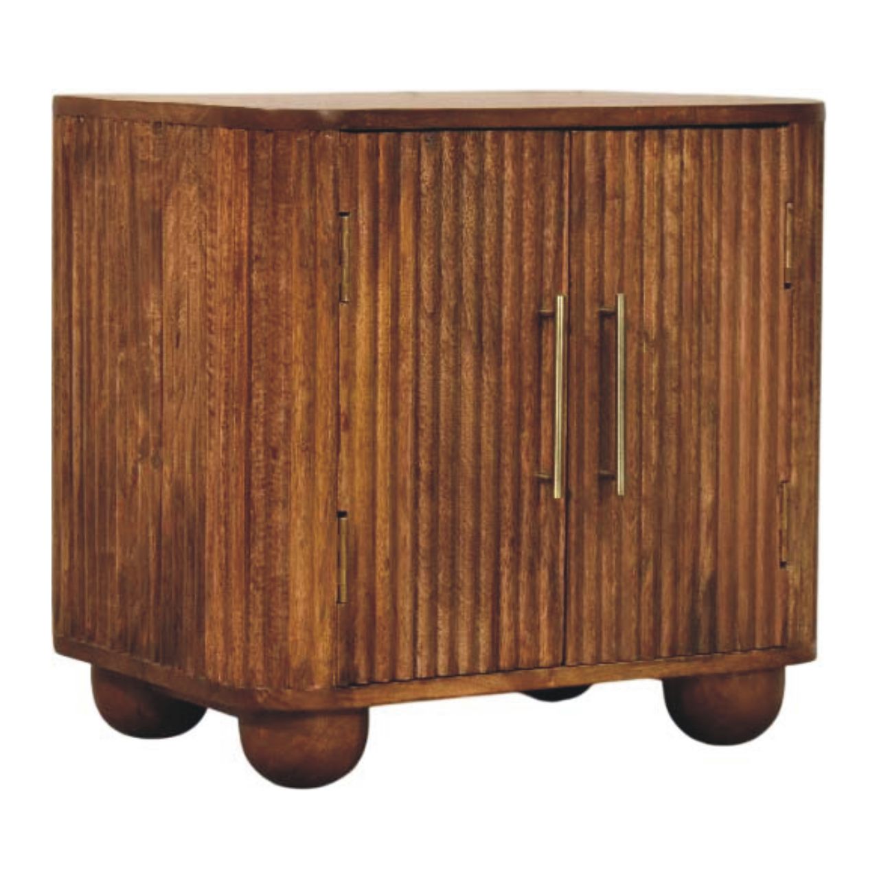 Solis Fluted Compact Sideboard Solid Wood Living Room