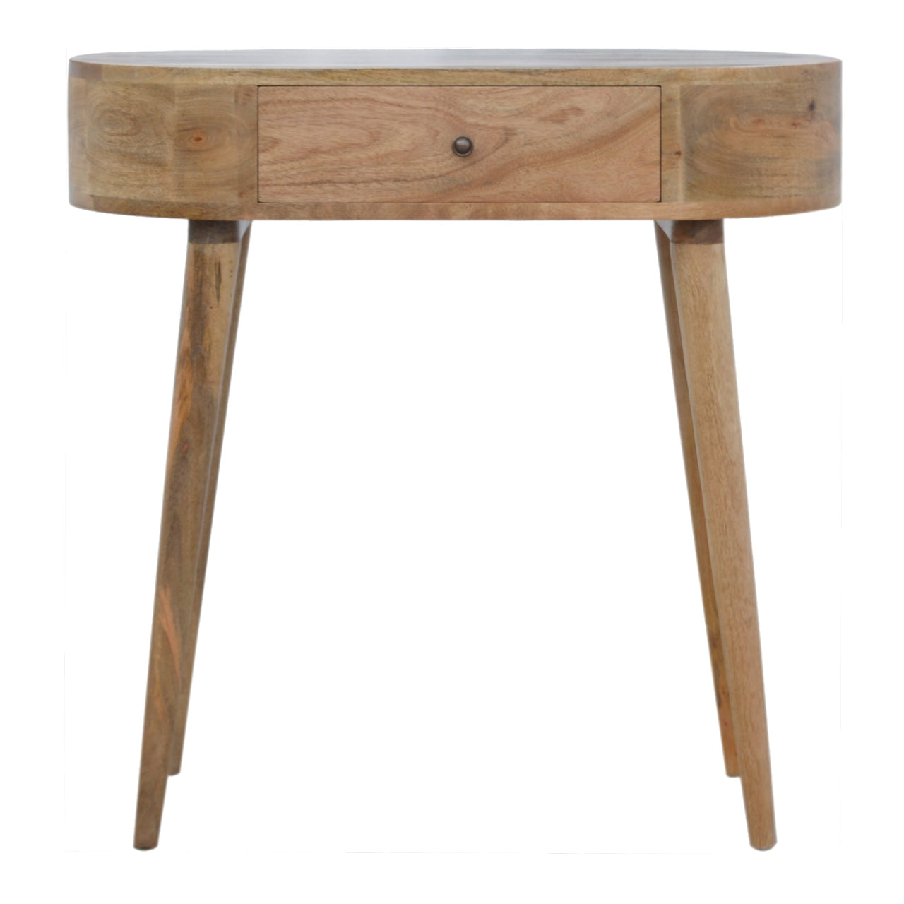 Albion Solid Mango Wood Hallway Console Table Natural Oak