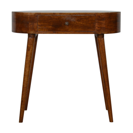 Albion Solid Mango Wood Hallway Console Table Chestnut