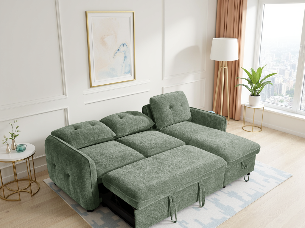 Moscow Sofabed Green Universal Corner