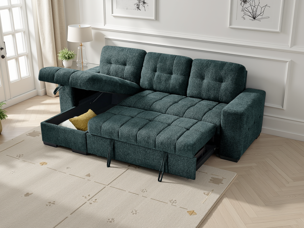 Palermo Universal Corner Sofabed Teal