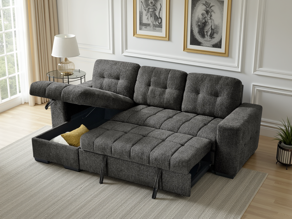 Palermo Universal Corner Sofabed Grey