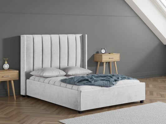 Amber Bed Frame Double Grey