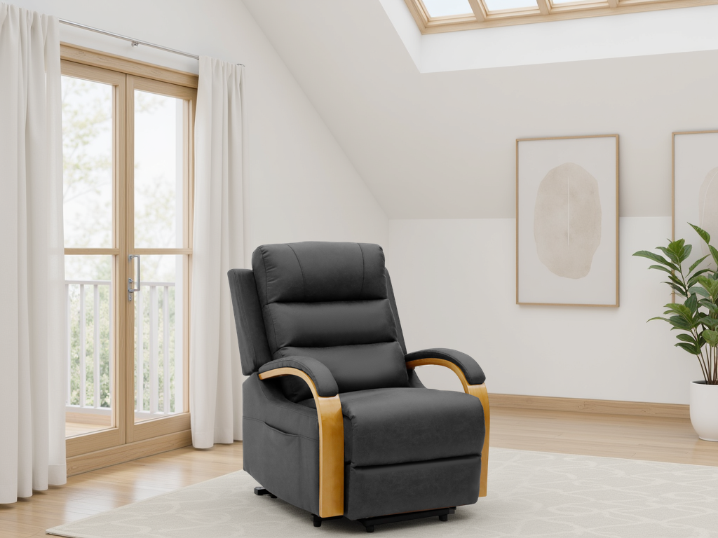 Vigo Electric Reclining Chair Grey