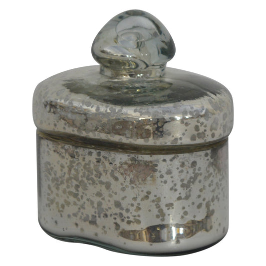 Small Vintage Styled Metal Storage Jar Natural